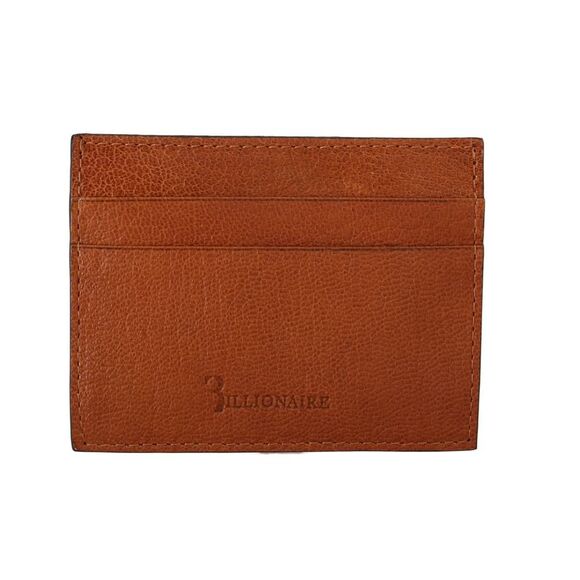Billionaire Italian Couture Brown Leather Cardholder Men's Wallet - Picture 2 of 6